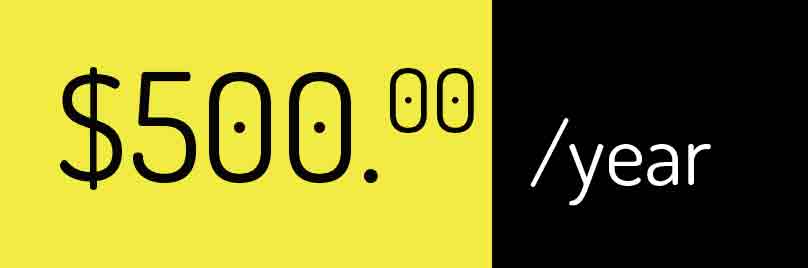 five-hundred dollars a year.
